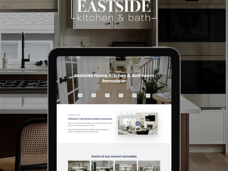 Google Ads results for Eastside Kitchen and Bath home remodeling on the Eastside