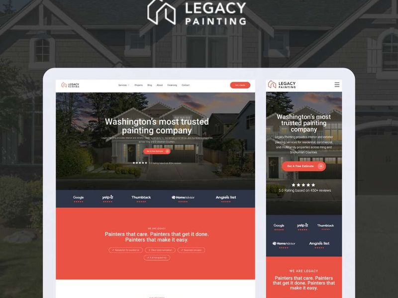 Google Ads results for Legacy Painting residential and commercial painting in Washington
